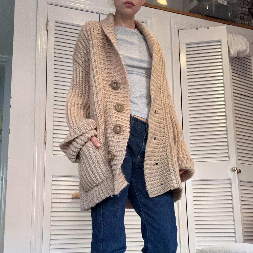 Vintage Wool Fisherman Cardigan - Picture 8 of 11
